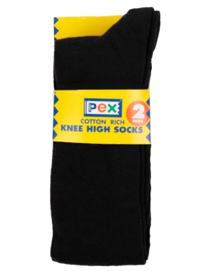 Knee High Socks 2 pack - Black (Winter)